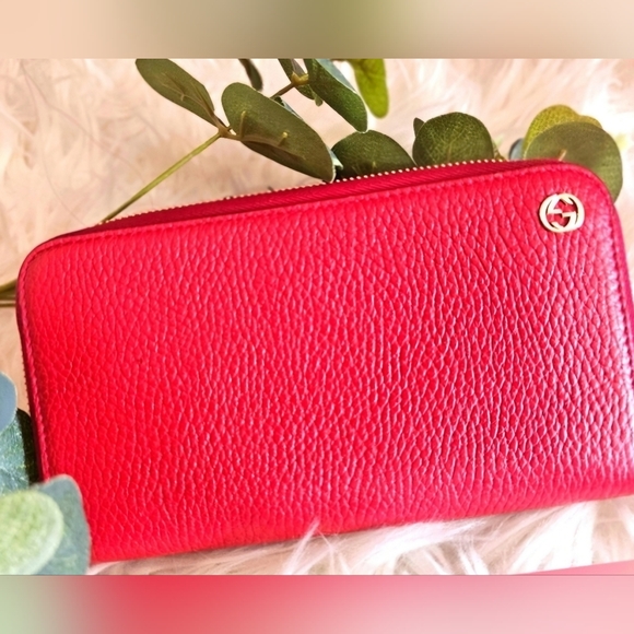Gucci Handbags - Gucci Red Long Wallet